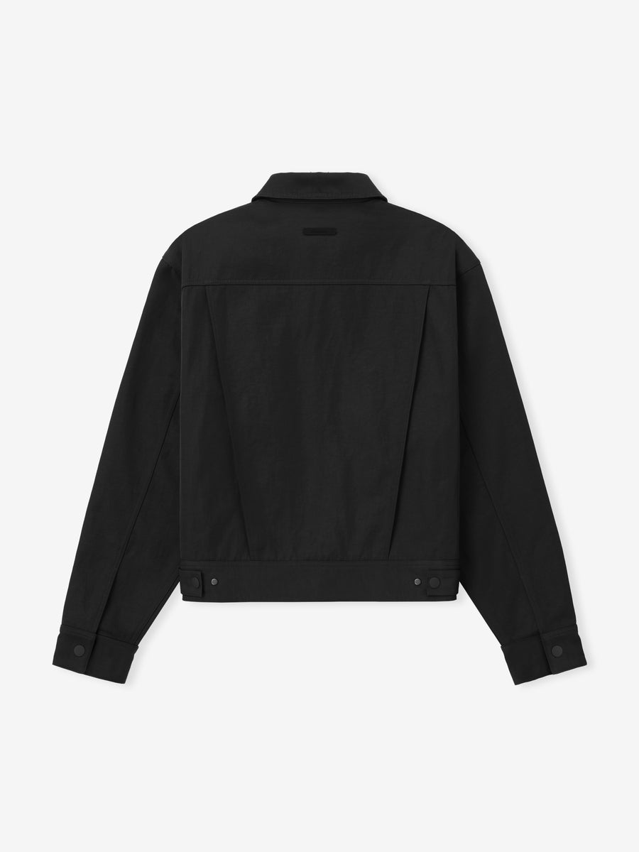 Textured Nylon Trucker Jacket Vintage Black / XS view 2
