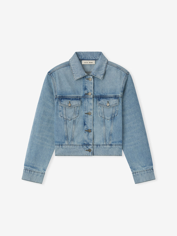 Womens Denim Trucker Jacket view 2