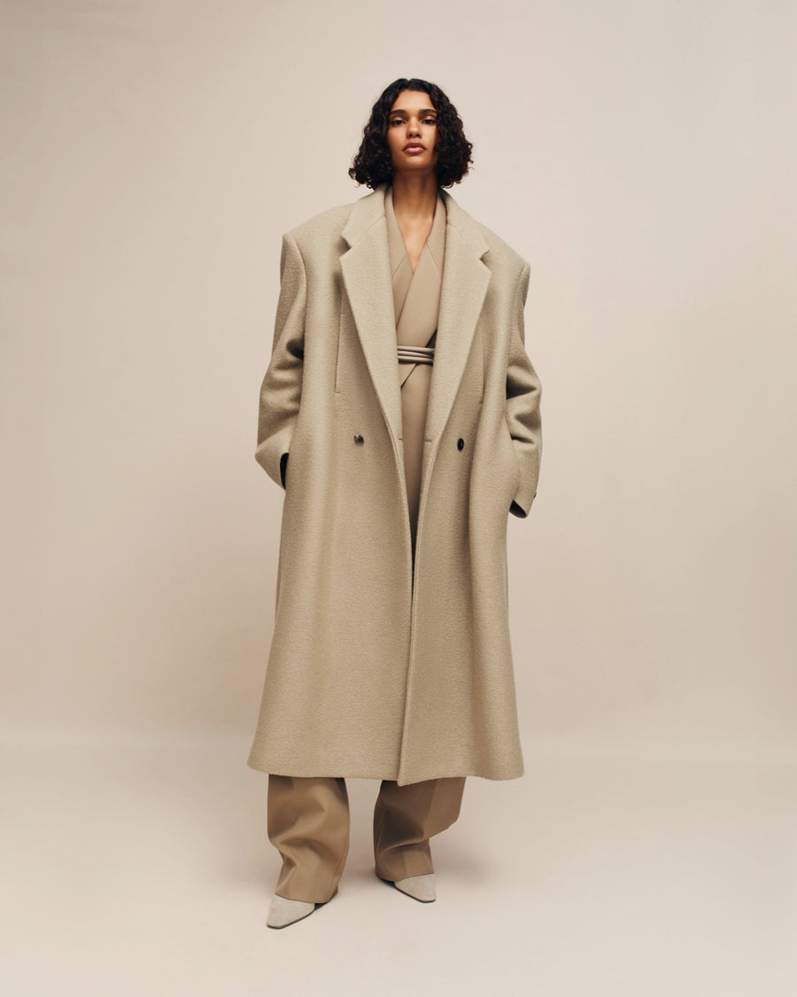 Boiled Wool Double Breasted Overcoat | Fear of God