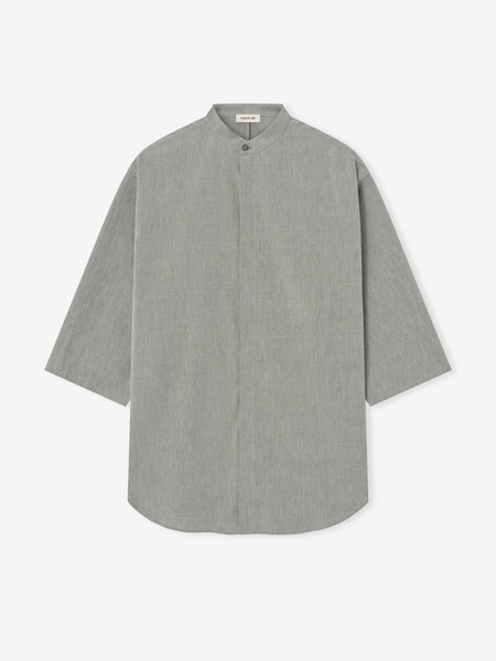 Band Collar Short Sleeve Shirt