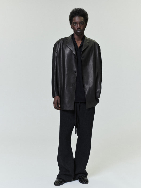 Leather Relaxed Blazer