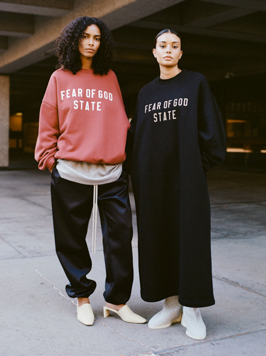 Womens Fleece Crewneck Dress - Fear of God