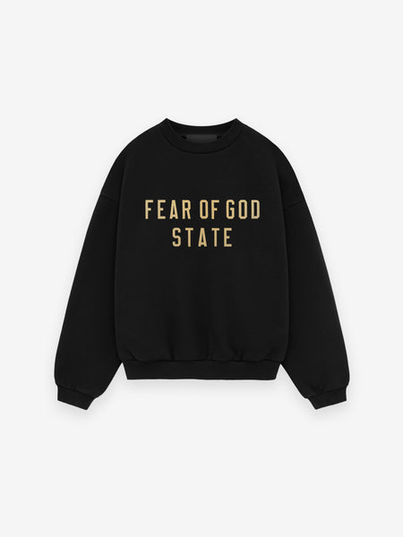 Womens Heavy Waffle Cropped Crewneck