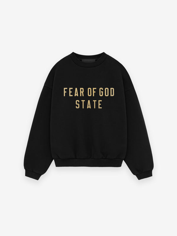 Kids Fleece Crewneck - Olive | ESSENTIALS | Fear of God