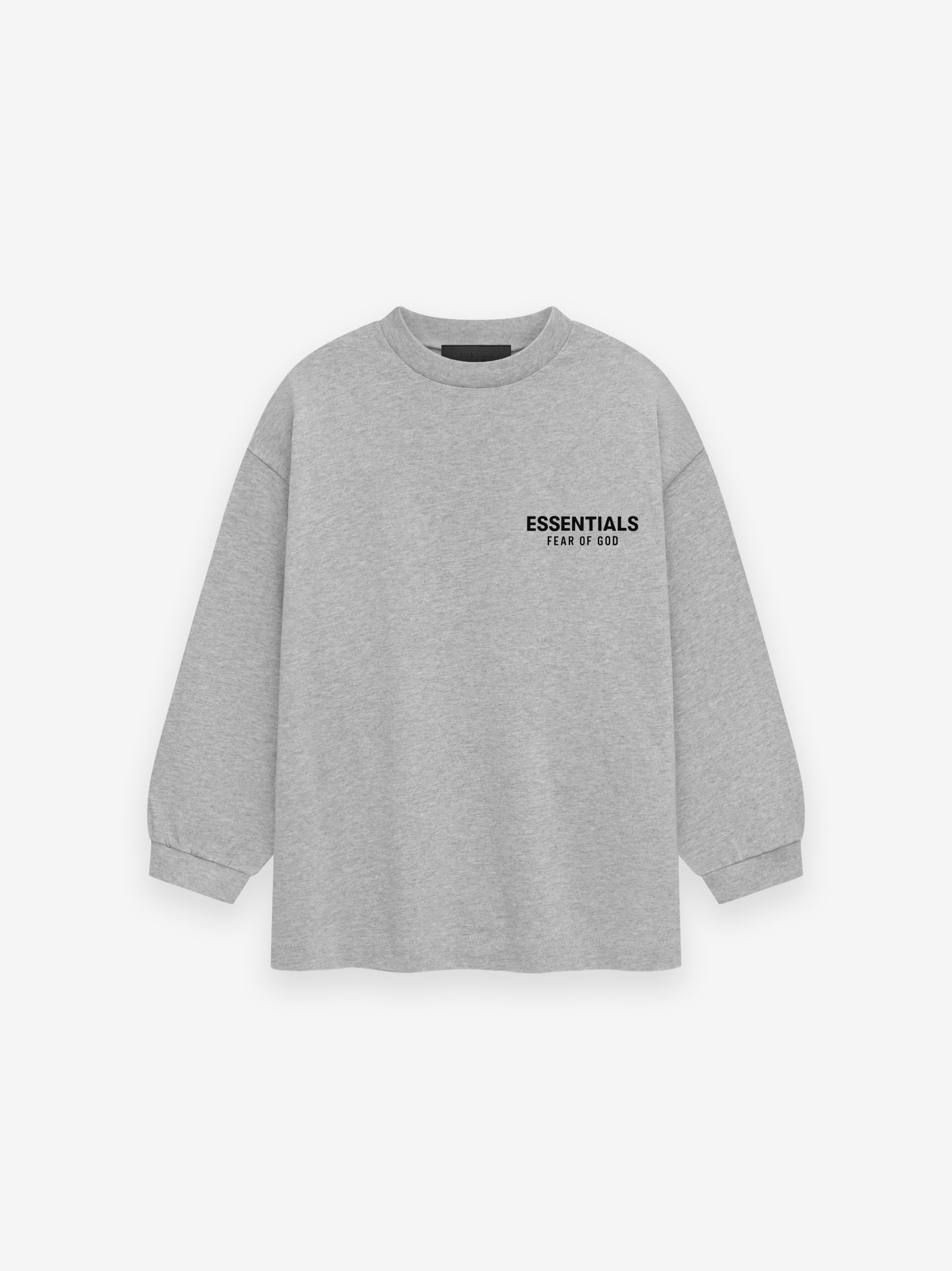 XL Fear of God ESSENTIALS Kids Taupe deals Logo Long Sleeve T-Shirt