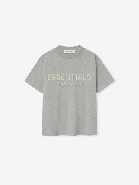 Kids Classic Crew Neck T-Shirt in Concrete Heather | Fear of