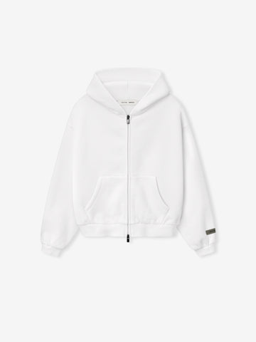 Kids Classic Fleece Zip-Up Hoodie in Cloud White Fear of God