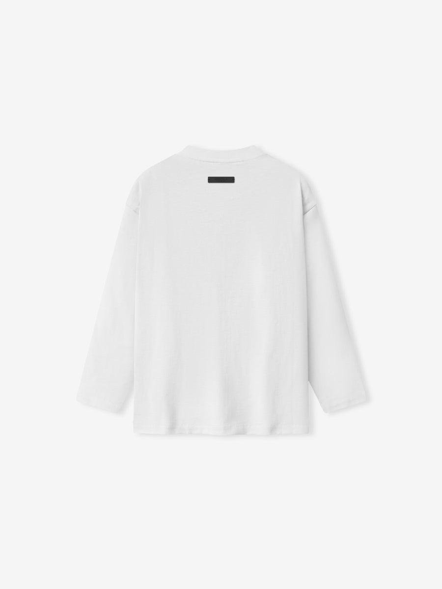 Kids Classic Long Sleeve Tee Bright White / 4/5 view 2