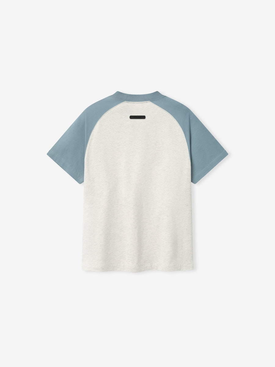 Kids Signature Baseball Tee Oatmeal/Coastal / 4/5 view 2