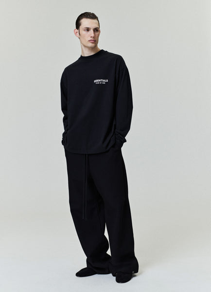 Fear Of God Ls Tee Ｌ　ロンT 2025aw Classic Long Sleeve Tee in Jet Black | Fear of God ESSENTIALS
