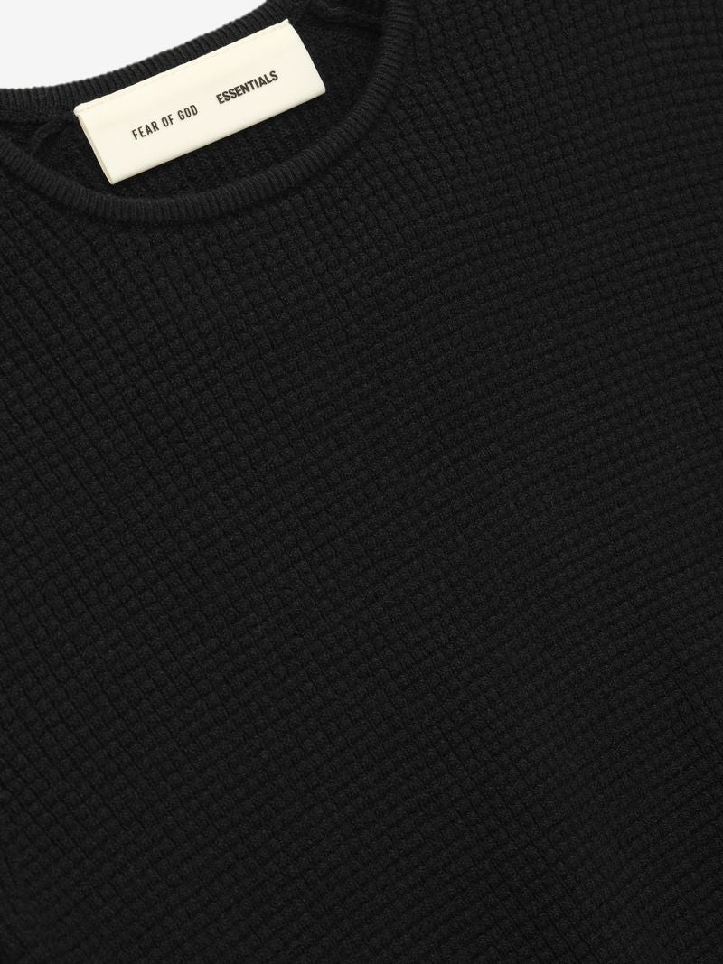 Womens Waffle Long Sleeve Top