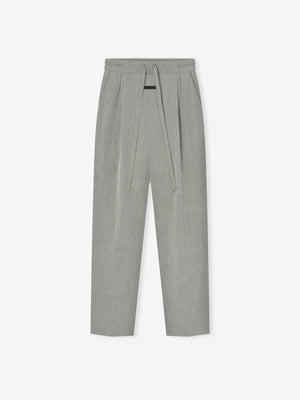 Virgin Wool Drawstring Straight Pant