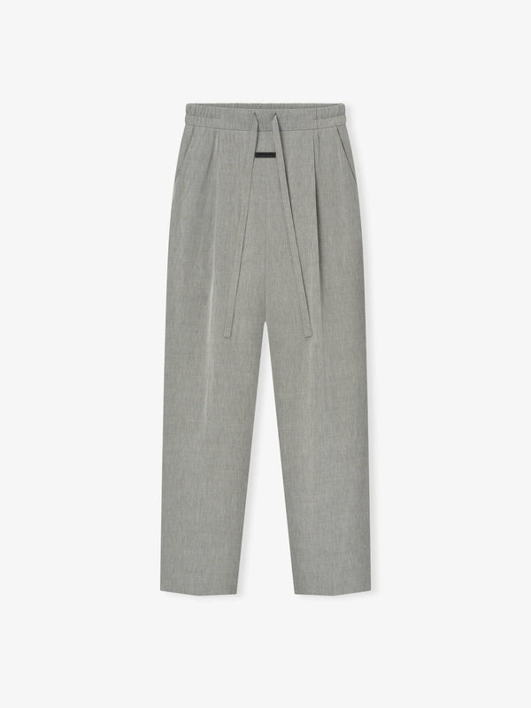 Virgin Wool Drawstring Straight Pant