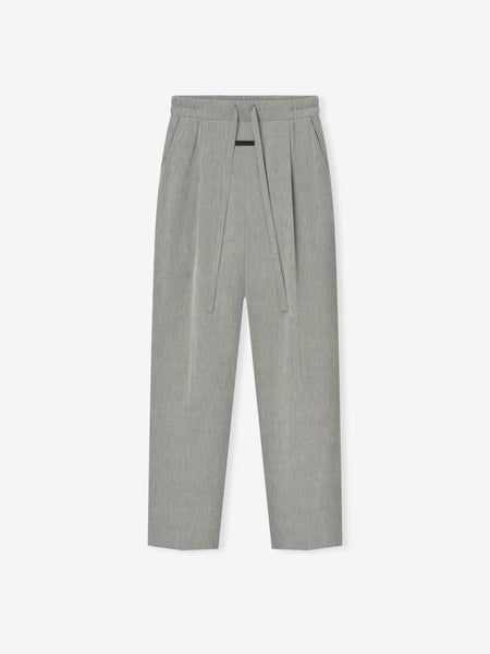 Virgin Wool Drawstring Straight Pant