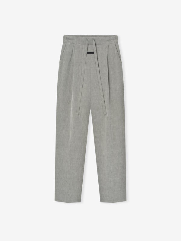 Virgin Wool Drawstring Straight Pant