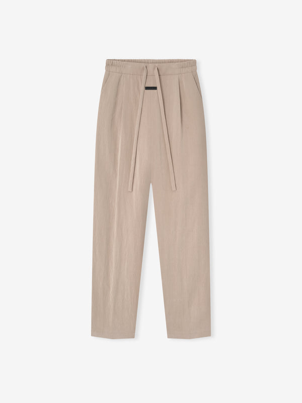 Wool Cotton Drawstring Straight Pant