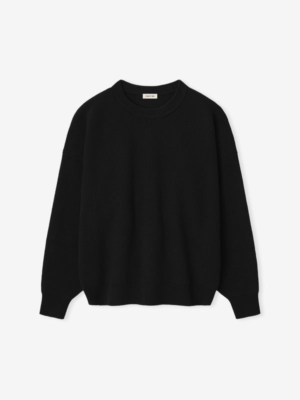 Wool Rib Crewneck Sweater