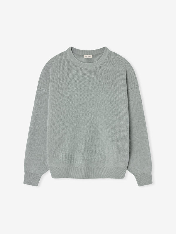 Wool Rib Crewneck Sweater