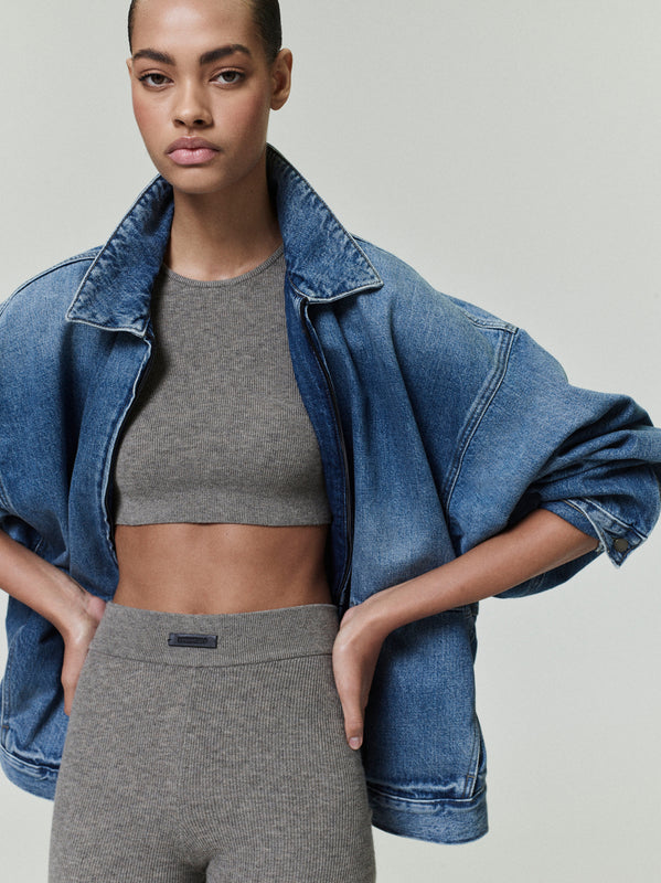 Womens Soft Rib Knit Sport Tank