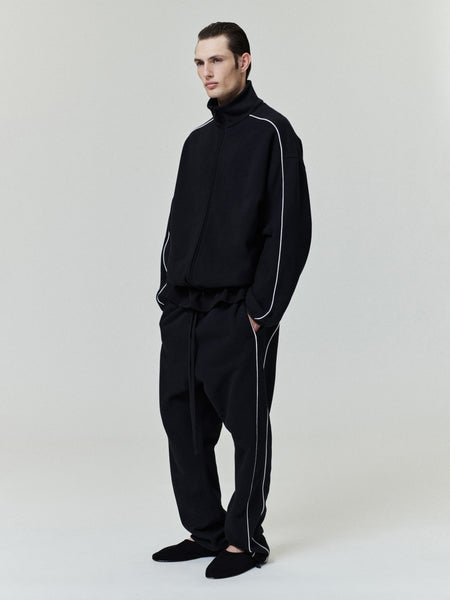 Relaxed Fleece Sweatpant With Piping