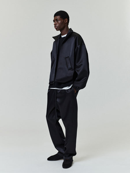Bonded Satin Relaxed Track Pant