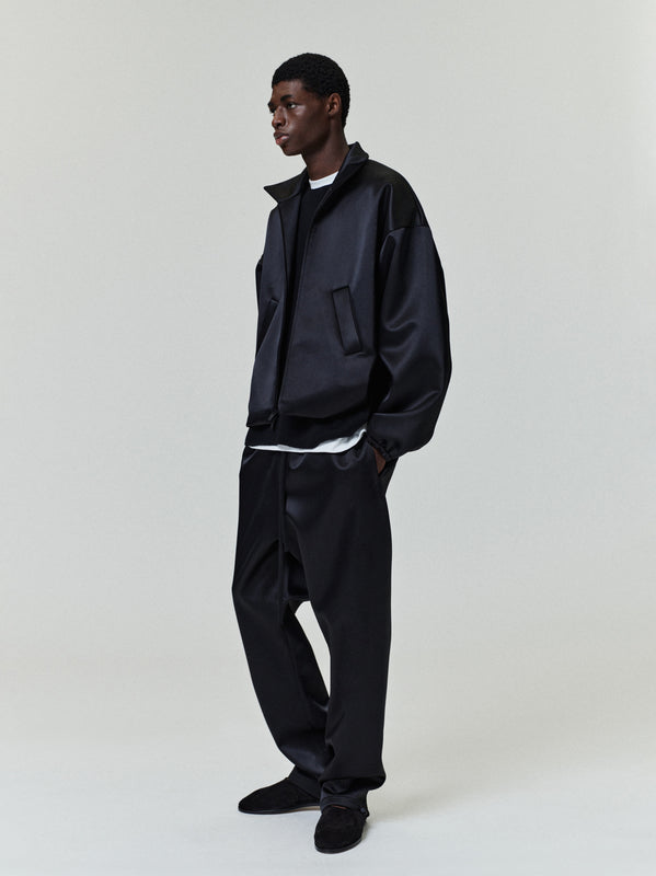 Bonded Satin Relaxed Track Pant