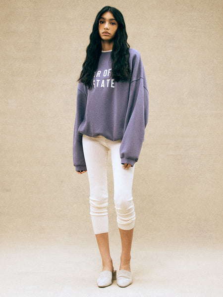 Womens Fleece Cropped Crewneck