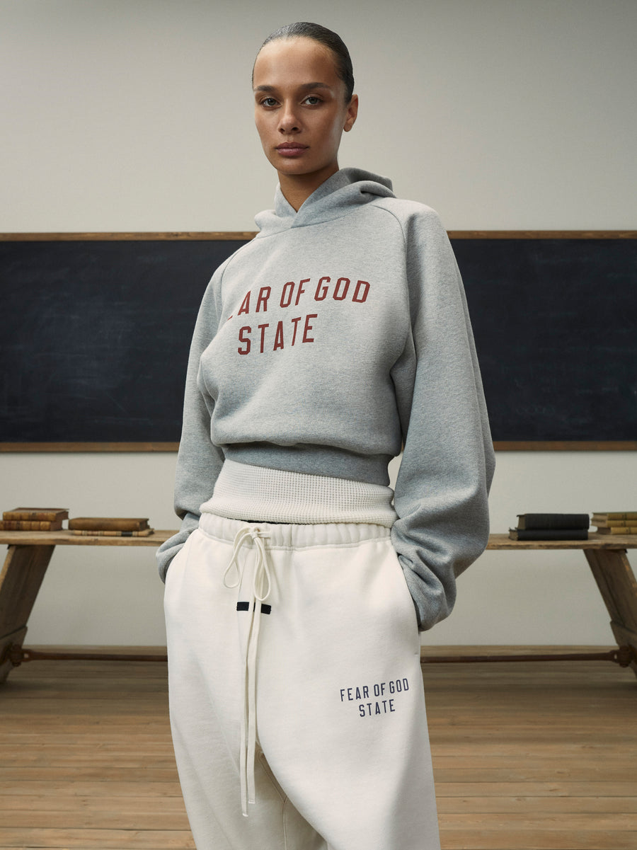 Womens Fleece Cropped Hoodie - Fear of God