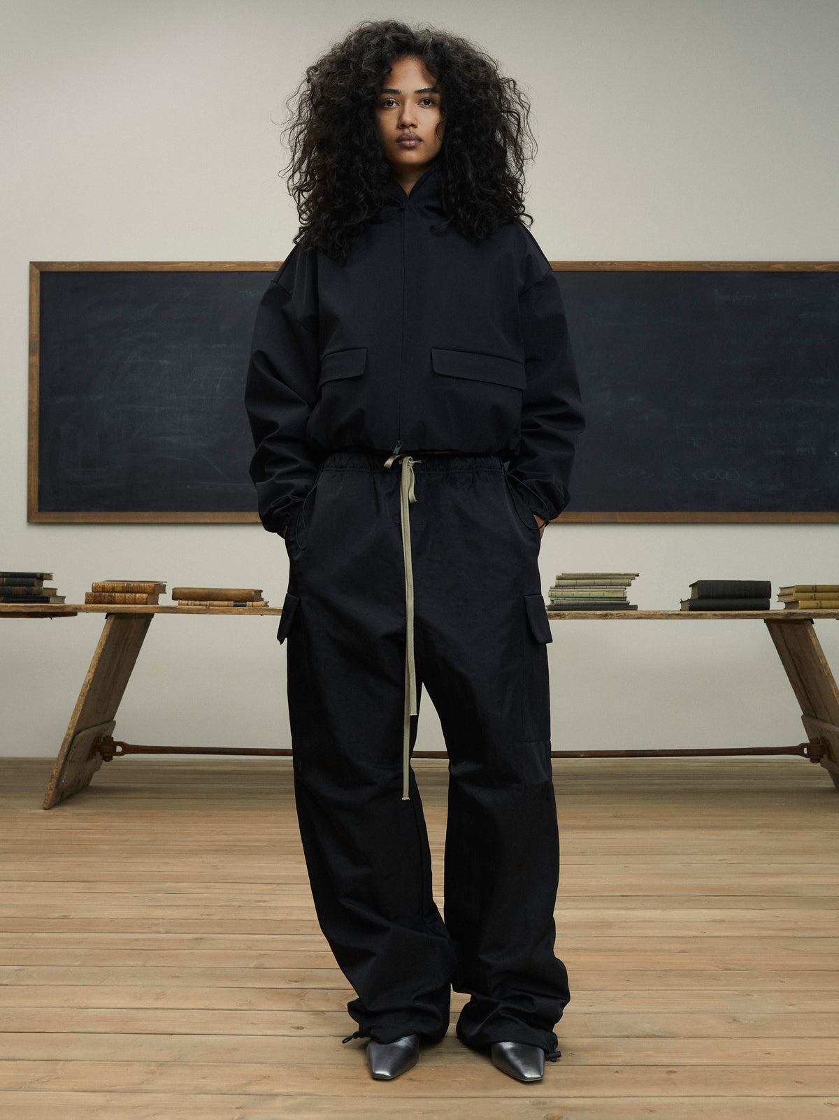 Textured Nylon Field Pant - Black | ESSENTIALS | Fear of God