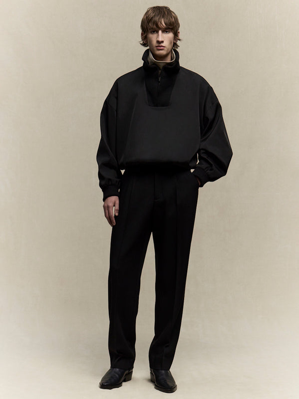 Nylon Wool High Neck Pullover