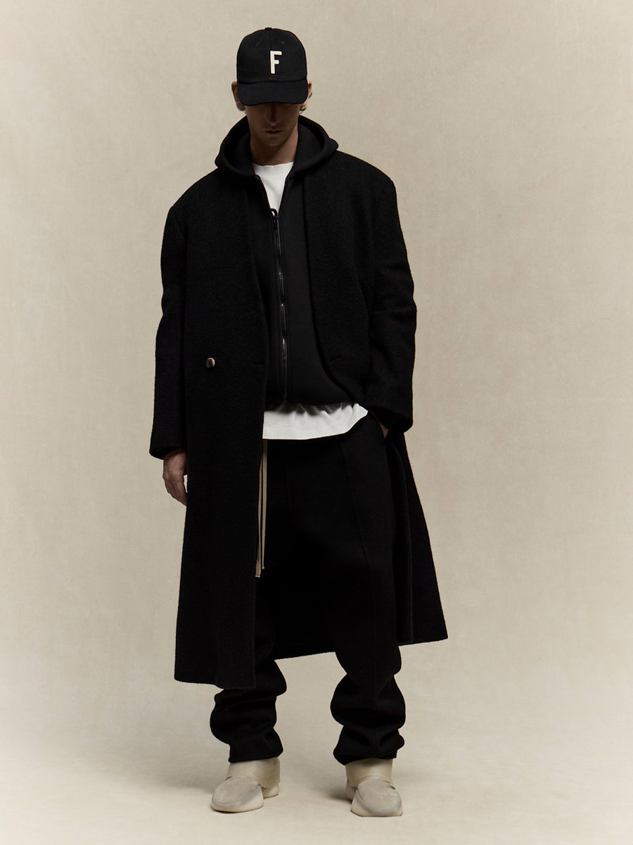 Boiled Wool Lapelless Relaxed Coat - Fear of God