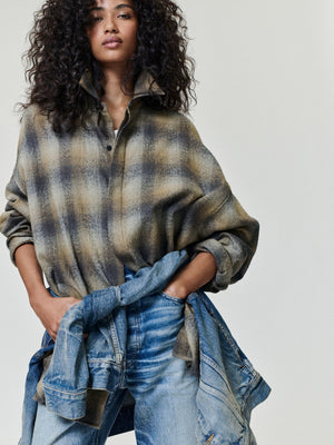 Cotton Wool Flannel Check Shirt