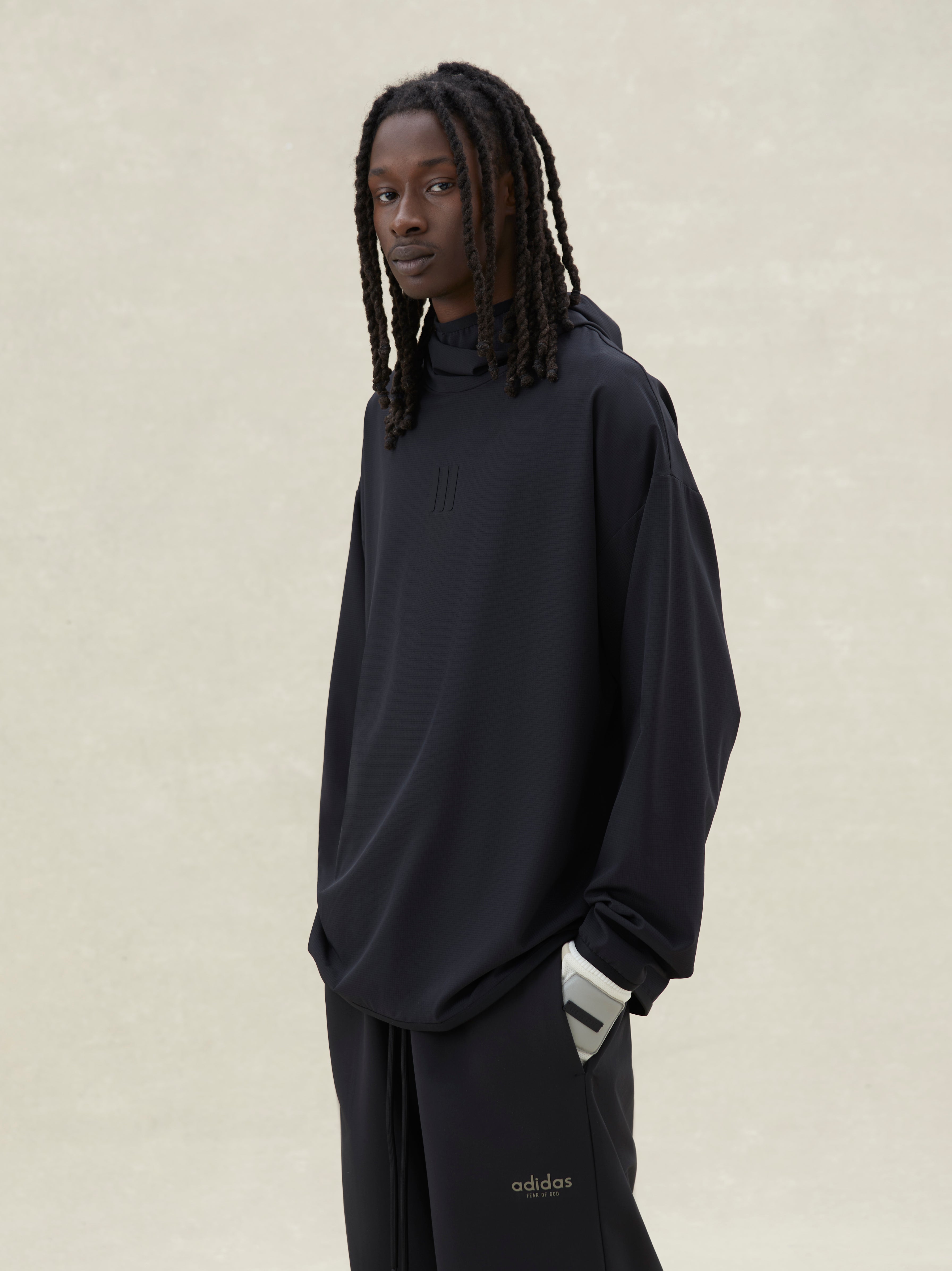 STRETCH WOVEN RUNNING HOODIE