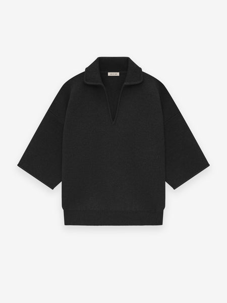 Merino Short Sleeve Polo Sweater