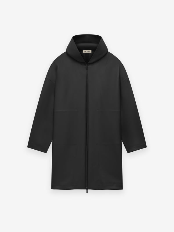Rubber Hooded Long Jacket