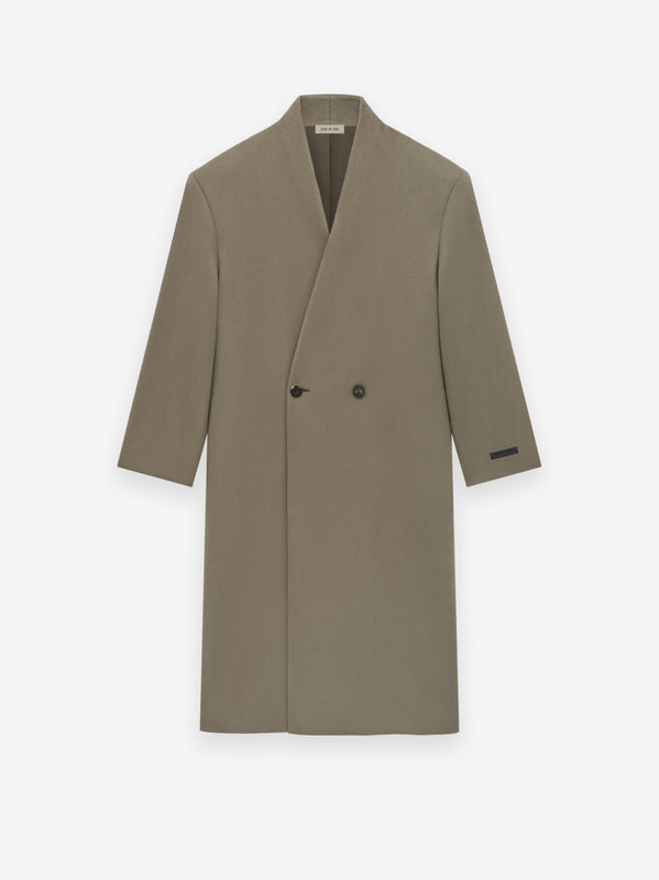 Melton Wool Lapelless Coat