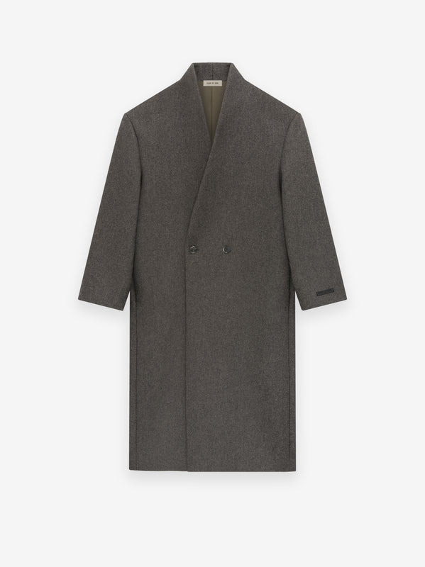 Alpaca Herringbone Lapelless Coat