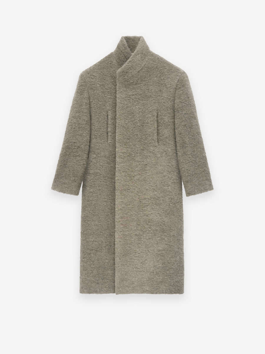 Wool Boucle Stand Collar Overcoat - Fear of God