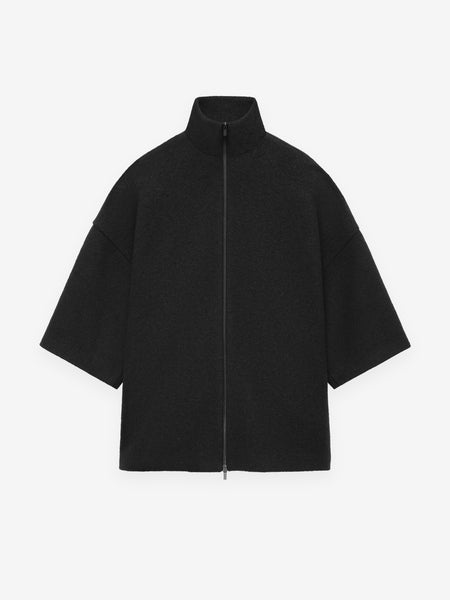 Boiled Wool Short Sleeve Jacket