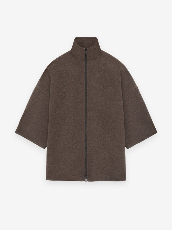 Brushed Wool Cashmere Short Sleeve Jacket view 1