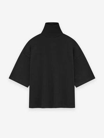 High Neck Short Sleeve Shirt in Black | Fear of God ETERNAL