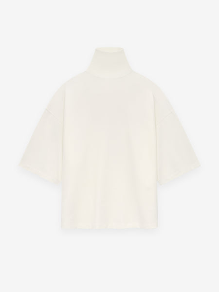 Cotton Wool High Neck Short Sleeve Shirt