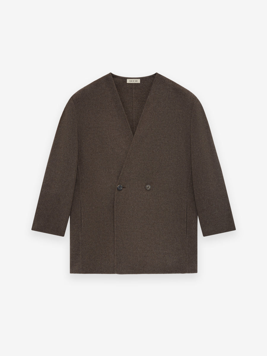 Brushed Wool Cashmere Lapelless Blazer - Fear of God