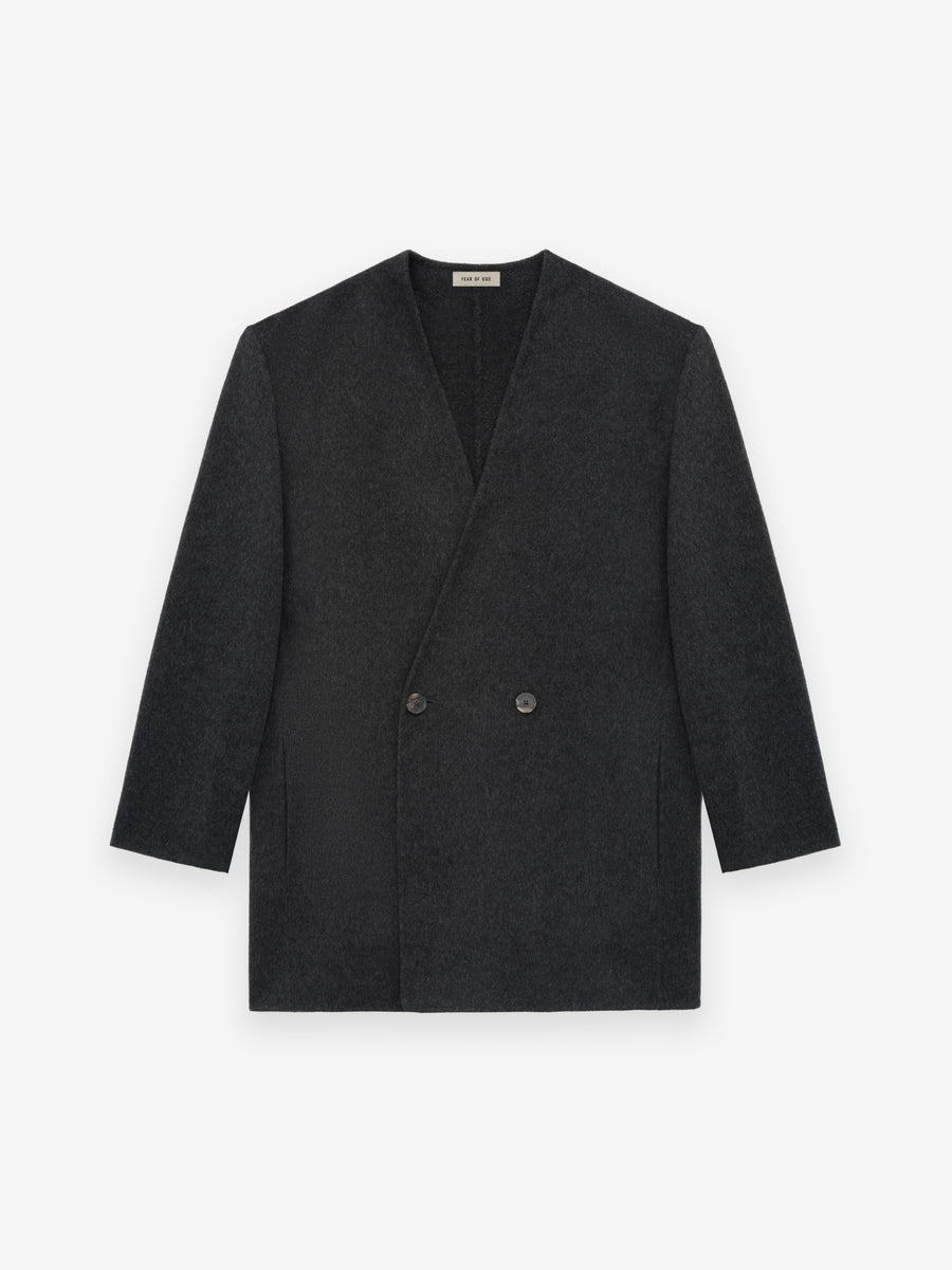 Brushed Wool Cashmere Lapelless Blazer - Fear of God