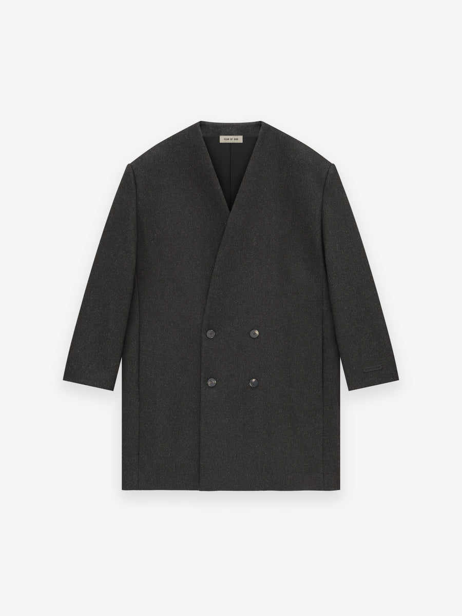 Military Wool Long Relaxed Lapelless Blazer - Fear of God