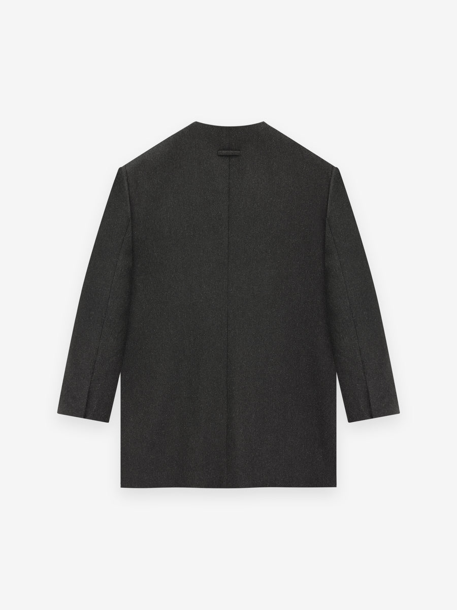 Military Wool Long Relaxed Lapelless Blazer - Fear of God