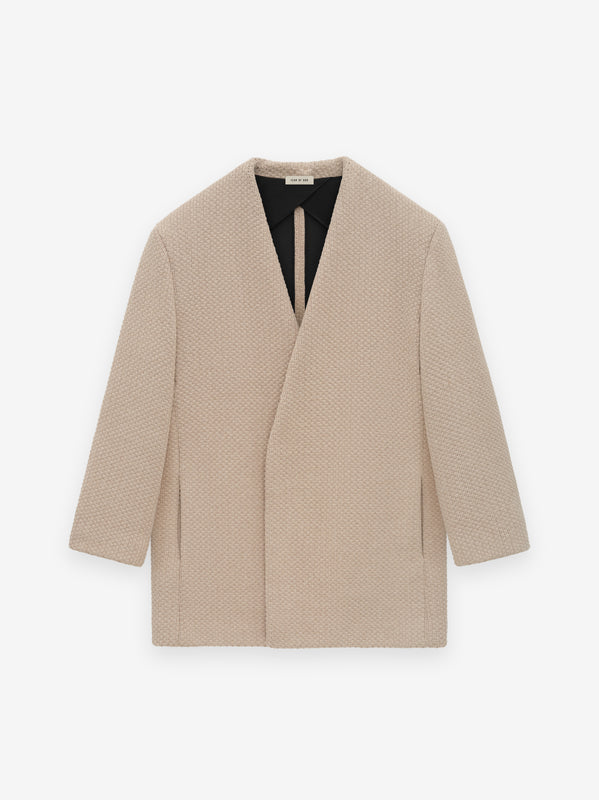 Wool Gabardine Cropped Blazer