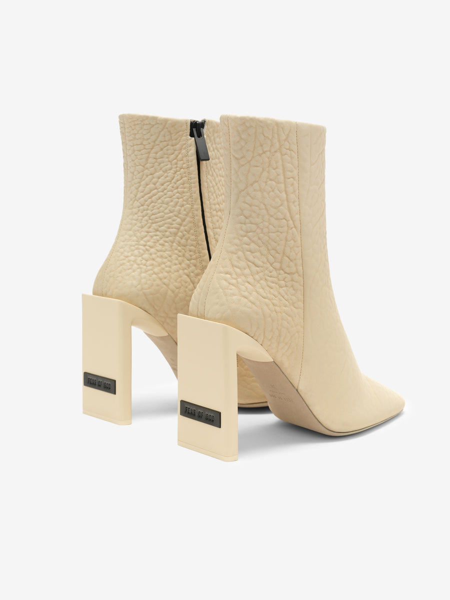 Cream ankle boots with heel best sale