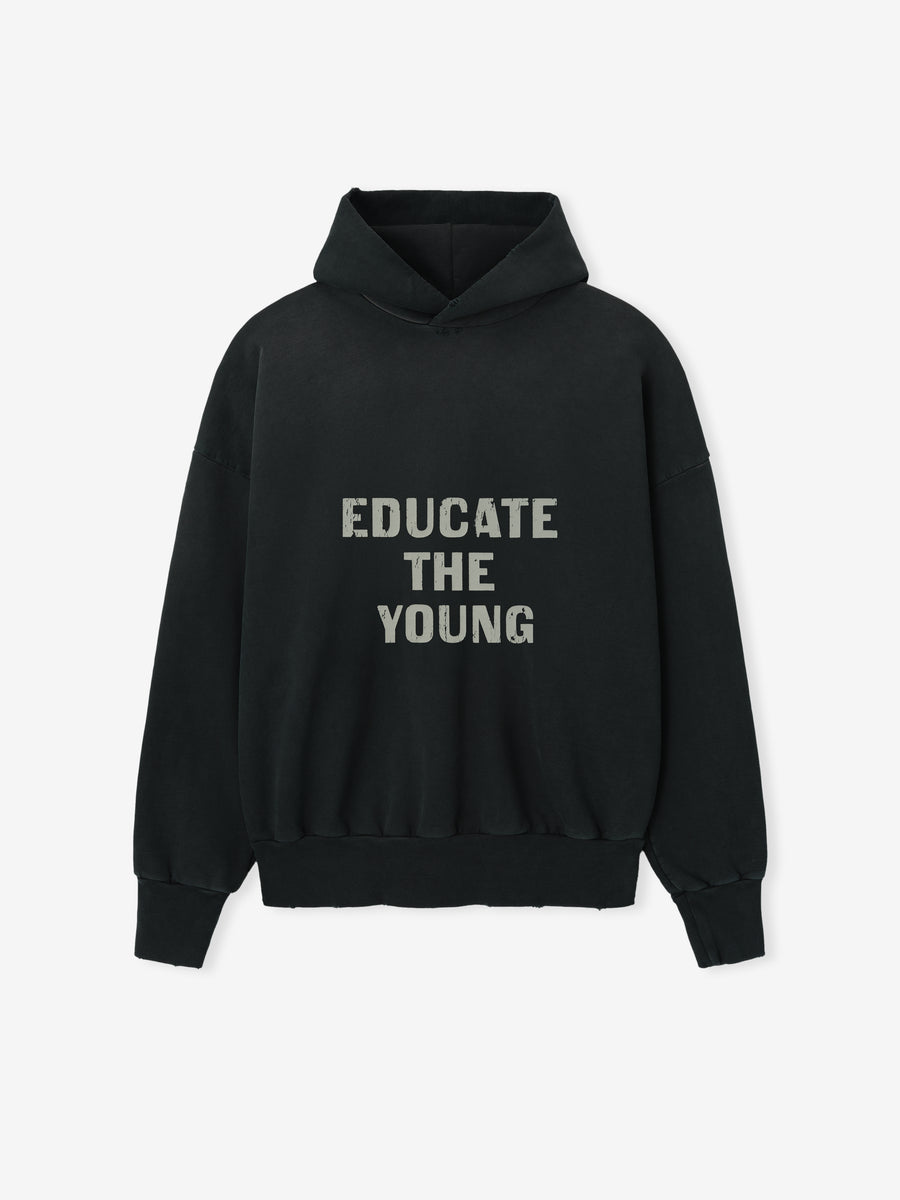 Educate The Young Hoodie Black / XS view 3