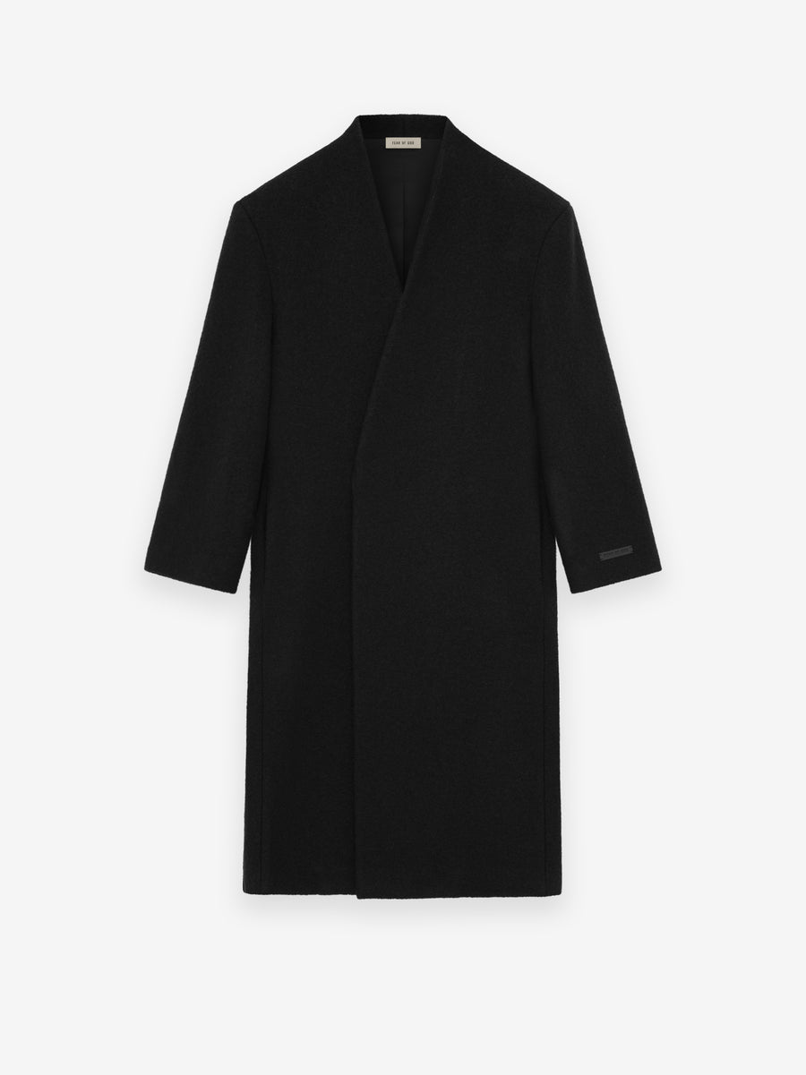 Boiled Wool Lapelless Relaxed Coat - Fear of God